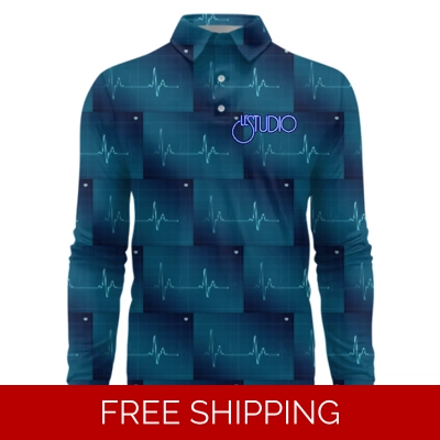 Le Studio Vital Signs 4 Custom 3D Long-Sleeved Polo Shirt